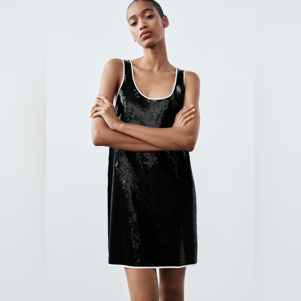 ZARA MINI DRESS WITH SEQUINS